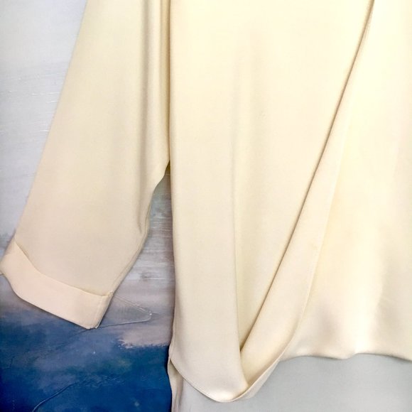 Michael Kors 100% Silk Ivory Wrap Blouse - Picture 3 of 5